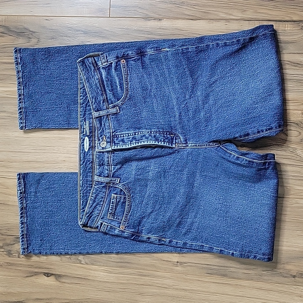 Old Navy Kicker Boot Cut High Rise Button Fly Jeans - Picture 2 of 12